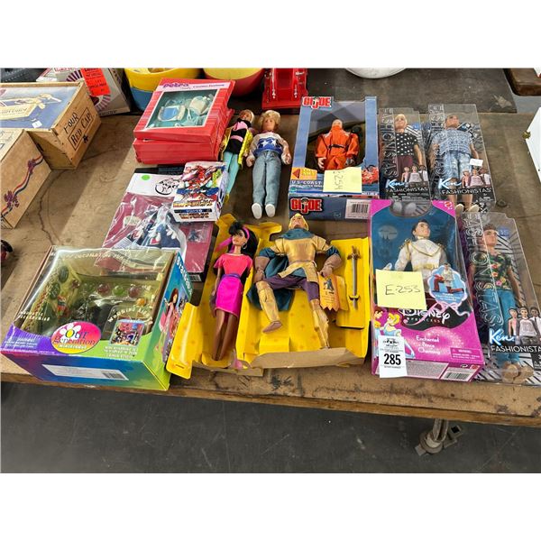 GI Joe Doll w/Ken Dolls, Disney Prints, Asst. Dolls, Accessories