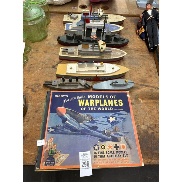 Wooden Model Battleships, War Plane Model Books