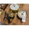 Image 1 : Metal Framed Barometer, Royal Porthole Clock, Penn Large Spinning Reel