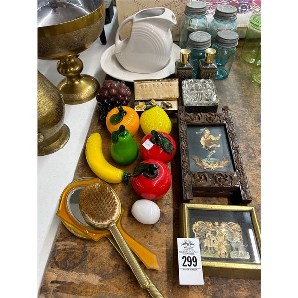 Glass Fruit, Vanity Accessories, Provincial Shadowboxes, Pitchers, Jars Sets