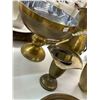 Image 2 : Brass Vase, Candlestand, Pitcher, Footed Bowl, Serving Trays