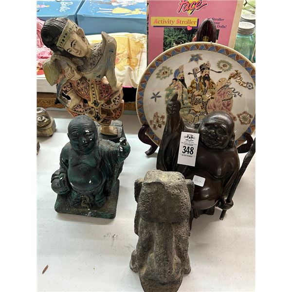 Easter Island Buck, Buddha, Statuary, Charger