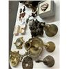 Image 4 : Cast/Brass Candlestands, Cat Ashtray, Metals, Flint Lighters, Lantern, More