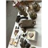 Image 5 : Cast/Brass Candlestands, Cat Ashtray, Metals, Flint Lighters, Lantern, More