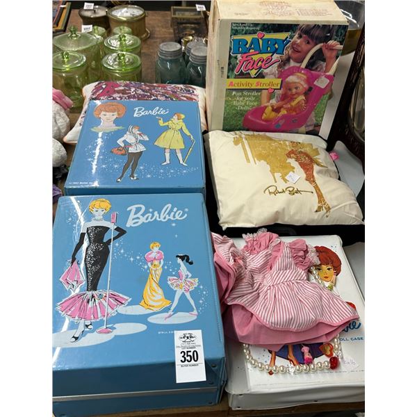 Vintage Barbie Doll Boxes w/Activity Stroller, Pillows
