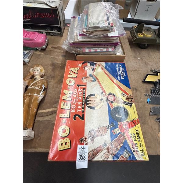 Bolemova 10 Pins Military Game w/Asst. Vintage Manuals