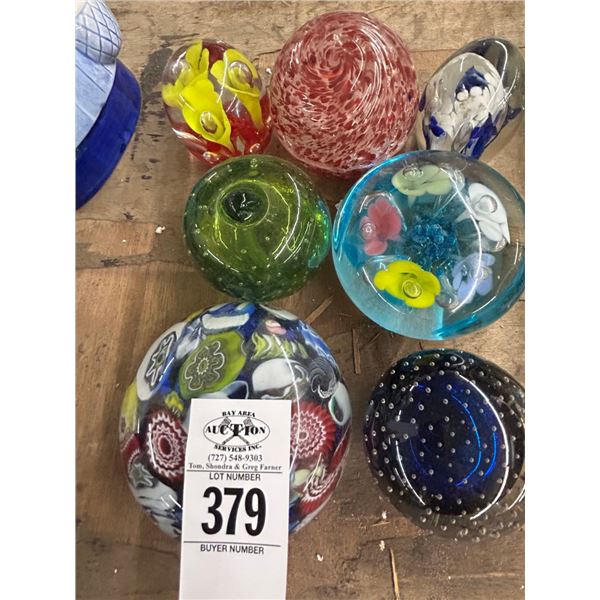 7-Art Glass Paperweight - 7 X $