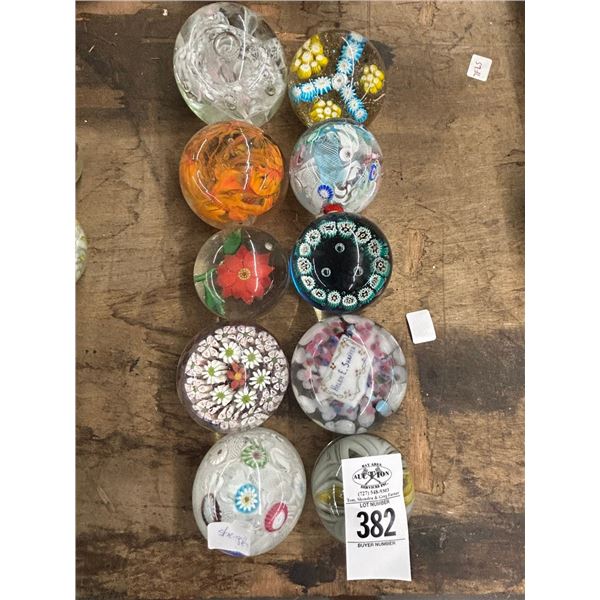 10-Art Glass Paperweight - 10 X $