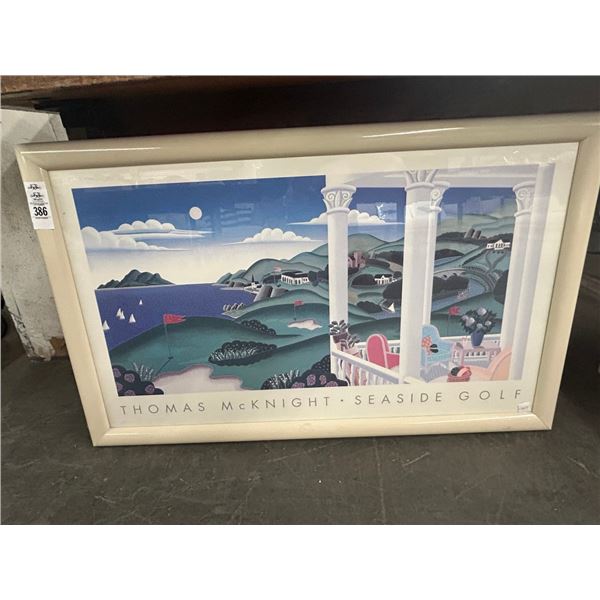 Thomas McKnight Sea Side Golf Framed Poster