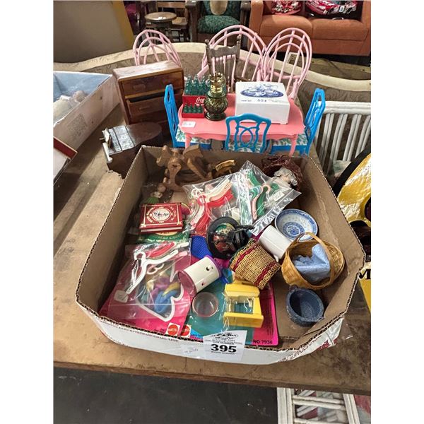 Asst. Doll House Furniture, Miniatures, Coca Cola