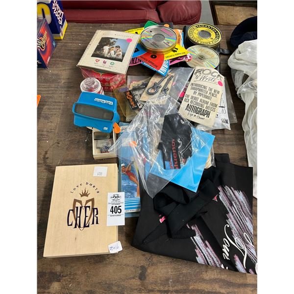 Cher Box Set, Rolling Stones Collector Watch, Beatles Guitar Pins, Asst. Celebrity