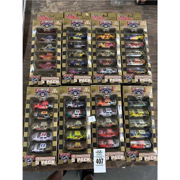 8-Nascar 50th Anniversary Die Cast Car Set - 8 X $