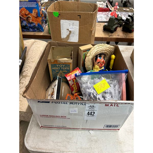 Simpson Handkerchiefs, Play Money, Mexican Puppet, Asst Collector Toys