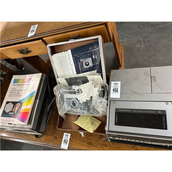 Video Cassette Recorder w/Vintage Camera, Other - 3