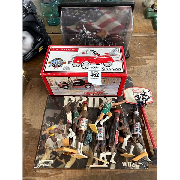 Sports Figural, Budlight Figurines, Die Cast Pedal Car Miniatures, Motorcycle