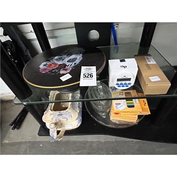 Cake Stand, Pitcher, Color Pencils, Titantic Jar, Autopilot Unit