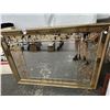 Image 1 : Gold Guild Leaf Motif Large Decorator Mirror -  3' X  4' - No Shipping