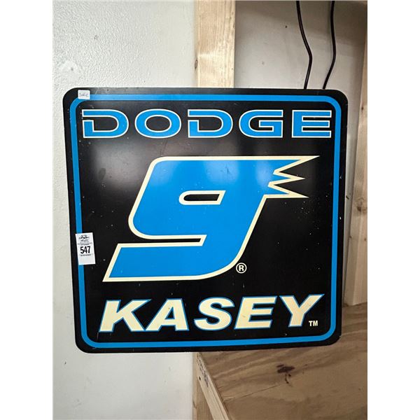 Dodge Kasey #9 Plastic Wall Promotion