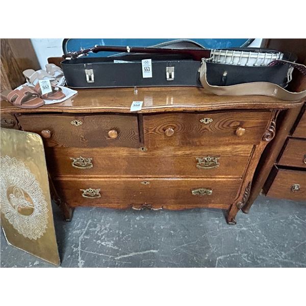Tiger Oak 2/2 Footed Cabinet