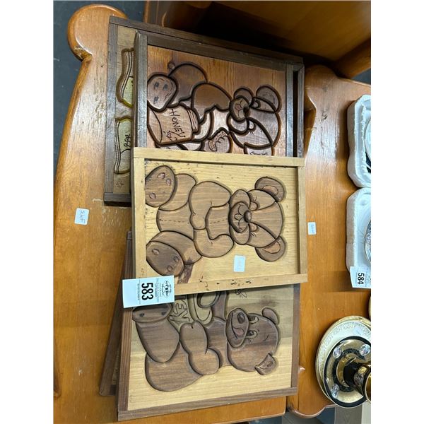 Honeybear Carved Wall Art Set - 7
