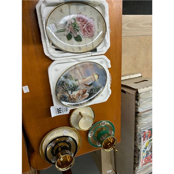 Collector Plates w/COA's, China Cups w/Saucers