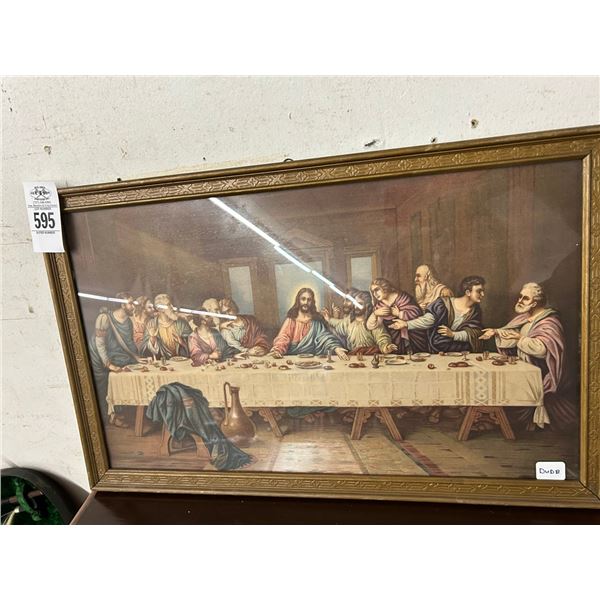 Framed Last Supper Art  15"  X  20"