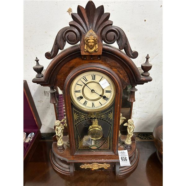 Waterberry Ornate Cherub Trim Pendulum Clock