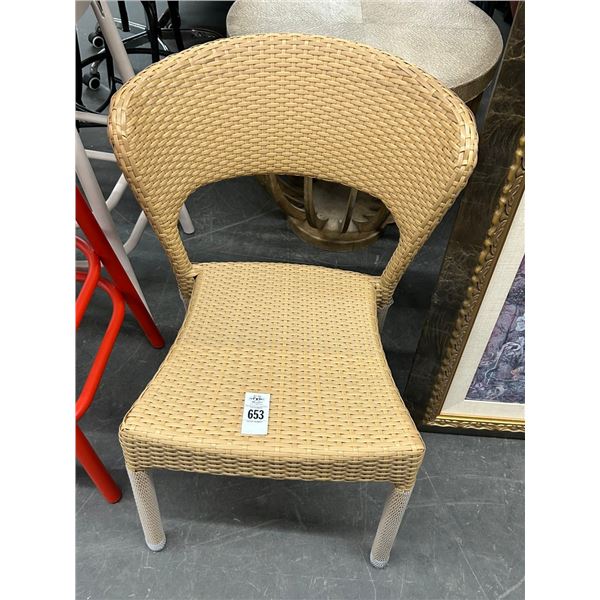 Wicker Style Round Back Patio Chair