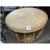 Image 1 : Cast Base Soft Top Round Decorator End Table