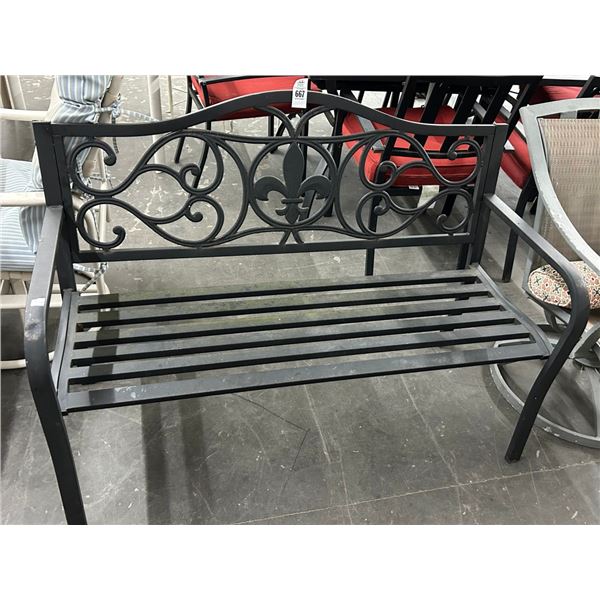 Ornate Alum. Patio Bench
