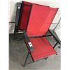 Image 1 : Red Folding Patio Chairs - Pair