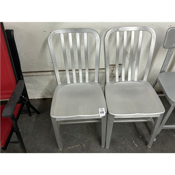 Alum. Patio Dining Chairs - Pair