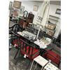 Image 2 : Black Alum. Rectangular Patio Dining Table w/6 Chairs/Umbrella