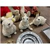Image 3 : Plush Collector Bears, Rabbits, Table Runner, Desk Clock, Dishes