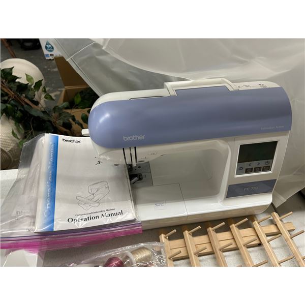 Brother PE770 Embroidery Unit w/Asst. Supplies