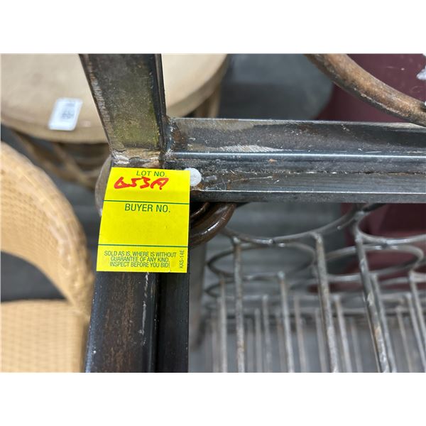 Ornate Metal Wine Bottle Cabinet (Missing Top)