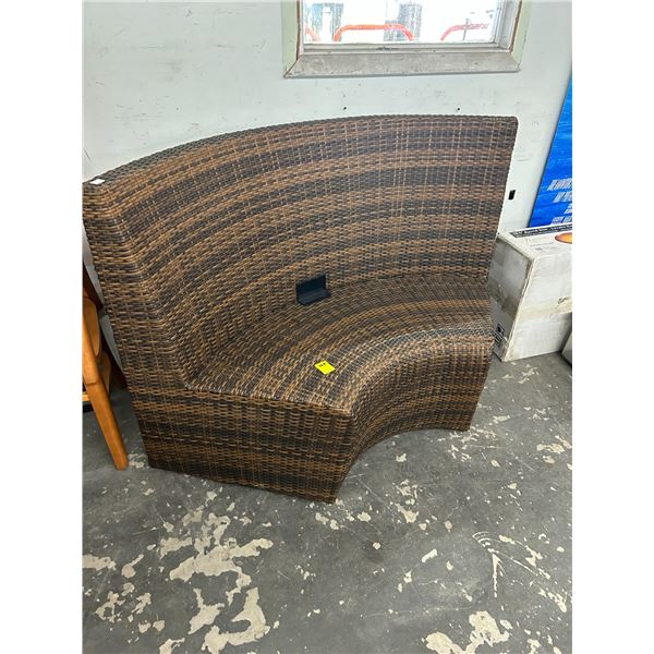 Brown Wicker Bench