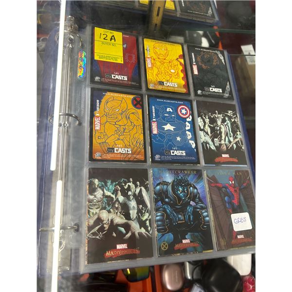 Asst Marvel Trading Cards 10 Sheets in Binder