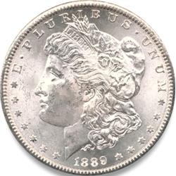 BETTER DATE 1889-S MORGAN SILVER DOLLAR-MS64