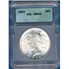 Image 1 : BRIGHT WHITE 1922 SILVER PEACE DOLLAR-ICG-MS 64