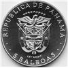 Image 2 : 1970 PANAMA SILVER 5 BALBOAS-CH BU+ OVER 1 OZ OF SILVER