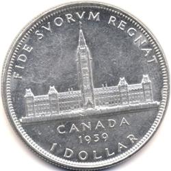 1939 CANADA SILVER DOLLAR-UNC