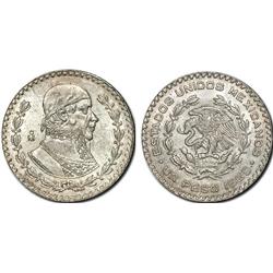 50 ea. VARIOUS DATES MEXICO SILVER UN PESO--AVERAGE CIRCULATION