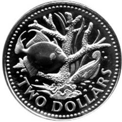 1976 BARBADOS $2 PROOF DCAM-LOW MINTAGE