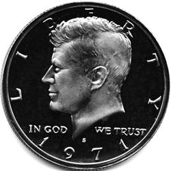1971-S KENNEDY PROOF HALF DOLLAR