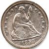 Image 1 : 1858 SILVER SEATED LIBERTY QUARTER DOLLAR-NICE UNC