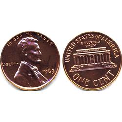1963 LINCOLN SMALL CENT PROOF