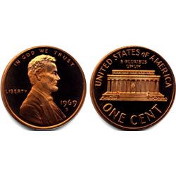 1969-S LINCOLN PROOF SMALL CENT-NICE DCAM