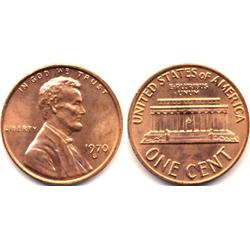 1970-S LINCOLN SMALL CENT-CH BU+RED
