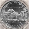 Image 2 : 1993-P SILVER THOMAS JEFFERSON COMMEMORATIVE DOLLAR-CH BU+